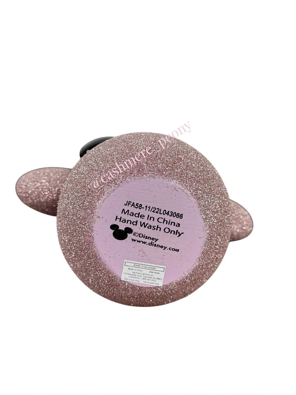 Disney Minnie Mouse Glitter Pink and Black Bow Soap or Lotion Pump Dispenser